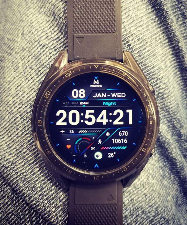 English version of Blue digital watch