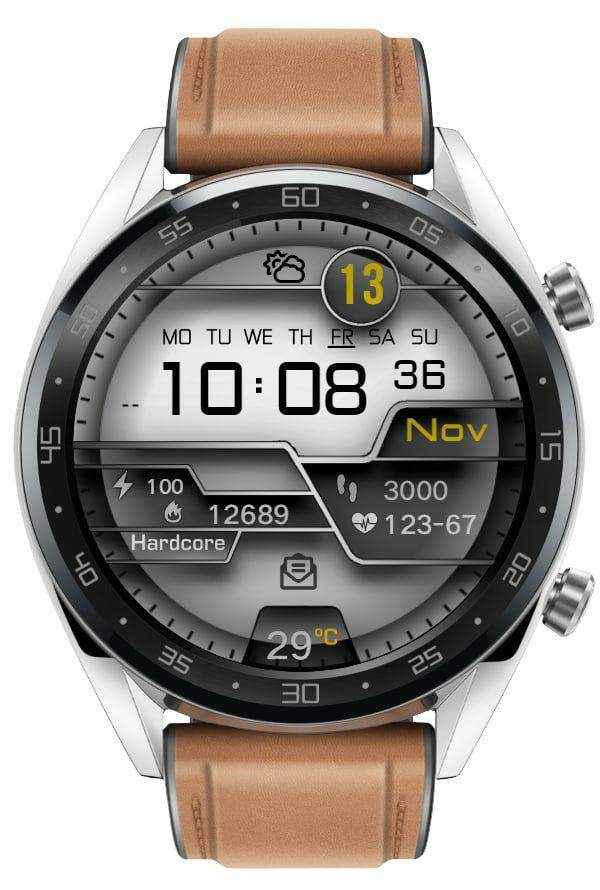 Equal grey watch face