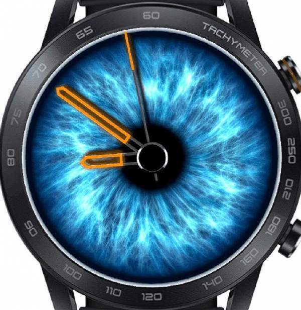 Eye iris animated watch face