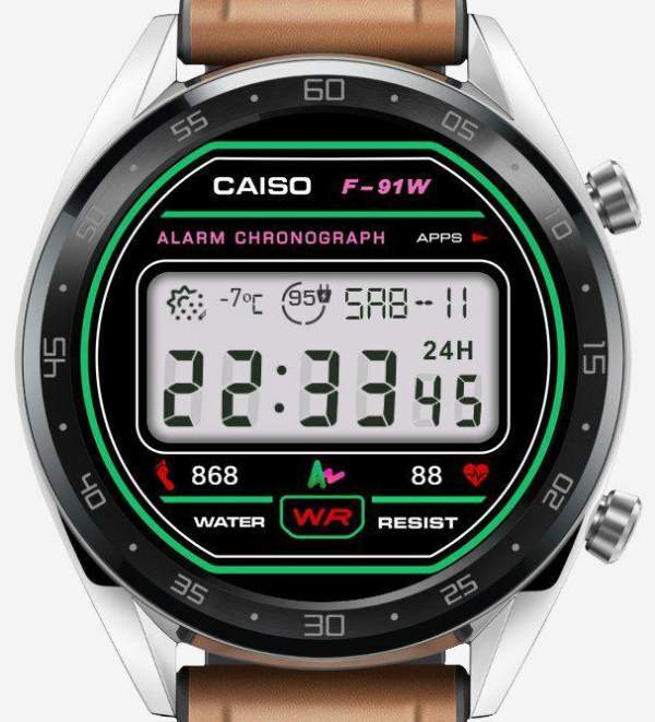 Casio LCD watch face