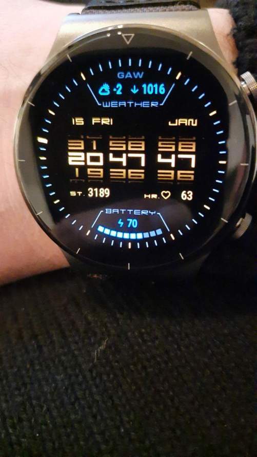 Golden numbers watch face