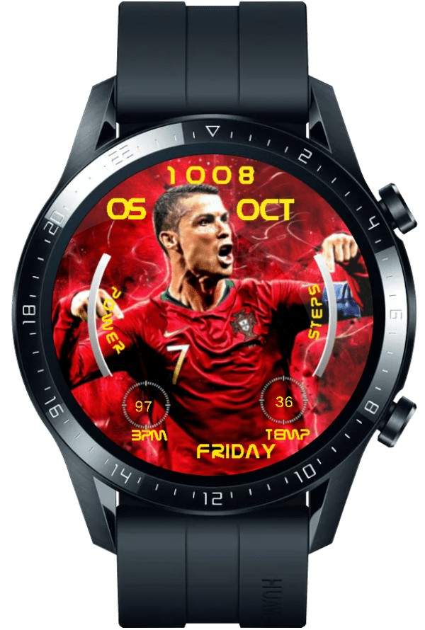 Cristiano Ronaldo digital watch face