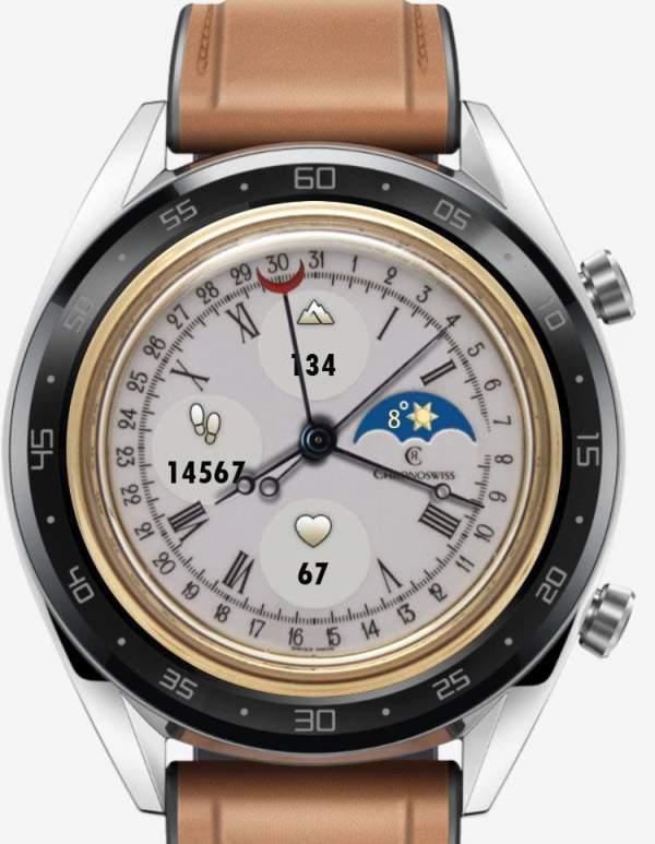 Chrono Swiss watch white