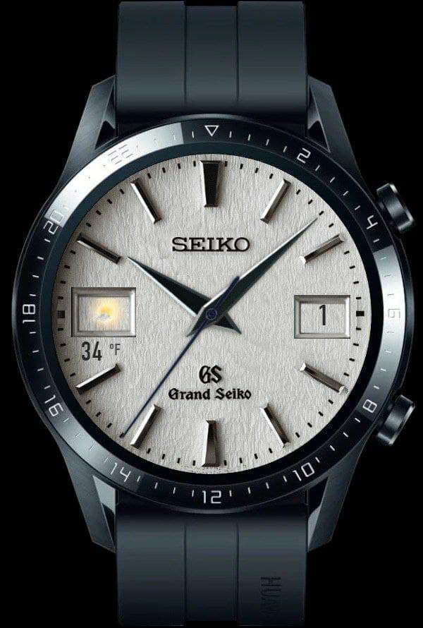 Grand Seiko realistic face with weather icon