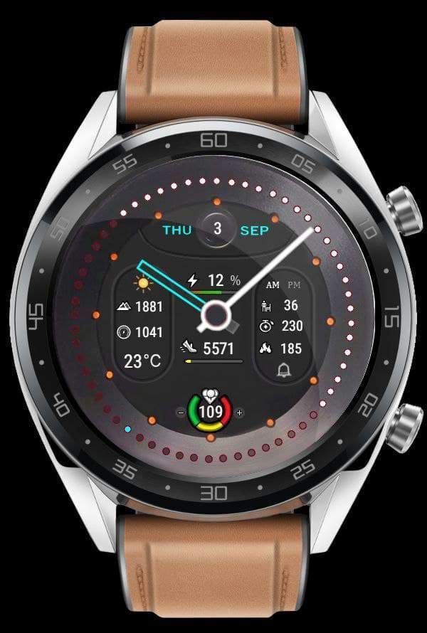 Hybrid watch face all shortcuts