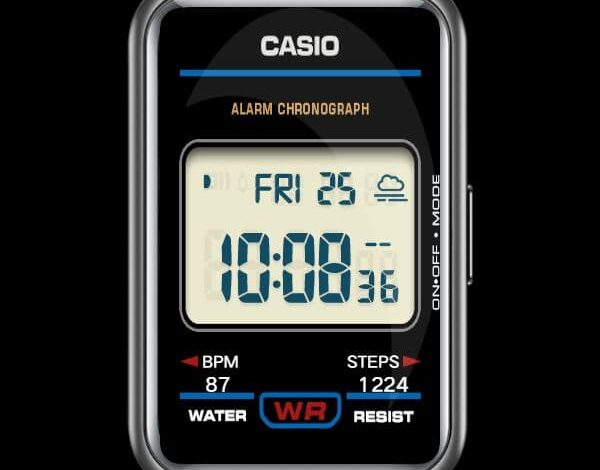 Casio Digital watch face