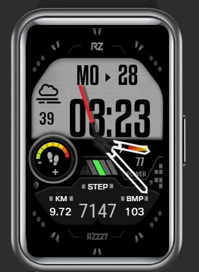 Electro LCD hybrid watch face