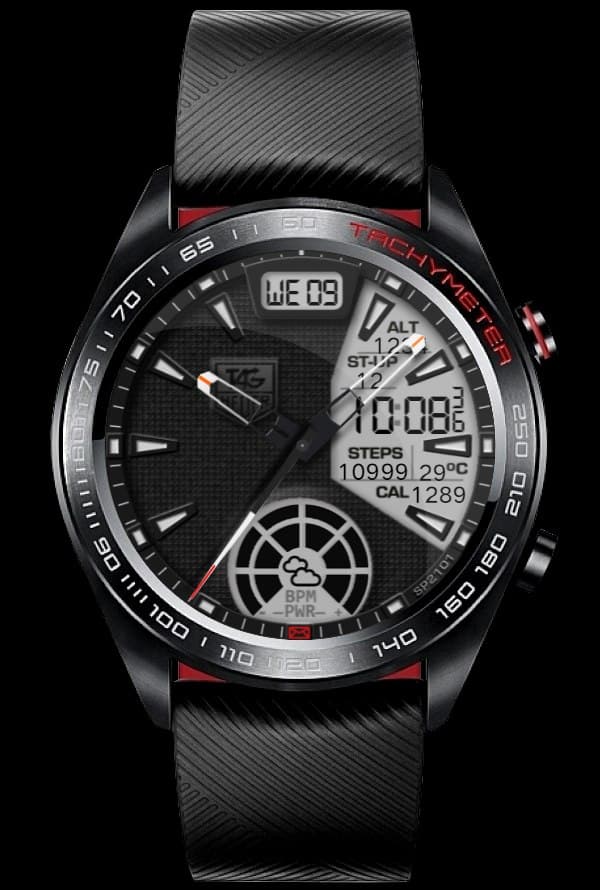 Carrera tag heuer hydrid watch face for 42 mm
