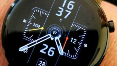 Dark Black digital Watch face 42mm