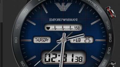 Emporio Armani hybrid watch face