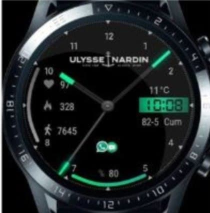 ULYSSE NARDIN Green LCD Hybrid watch face 42 mm