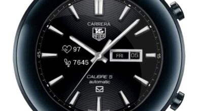 Carrera tag heuer Darkest Black 42mm watch face