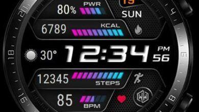 Flash digital watch face