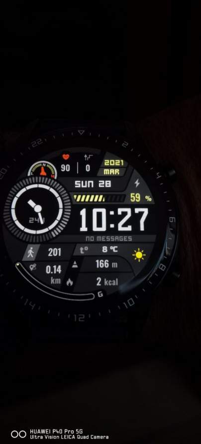 Fossil ported digital watch face