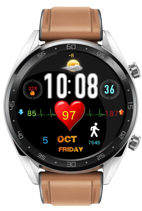 Big heart animated watch face