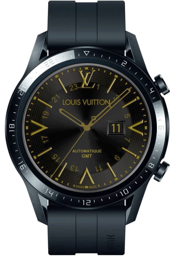 Louis Vuitton realistic watch face Dark