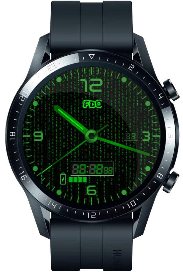Matrix hybrid watch face