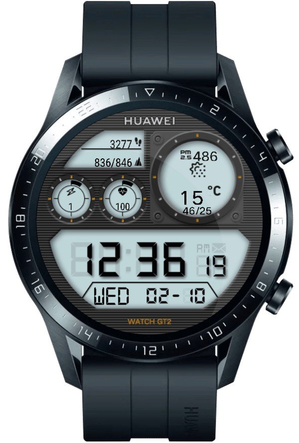 Realistic Casio LCD watch face