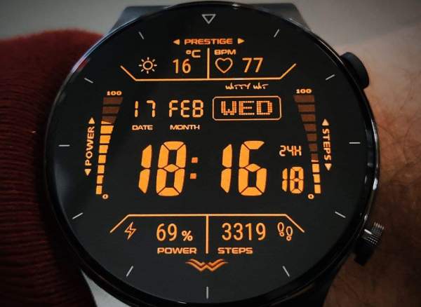 Big fonts LCD watch face theme