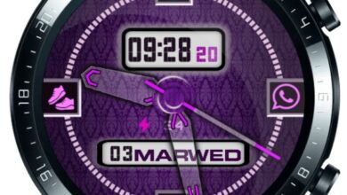 Elegant animated Purple watch face theme