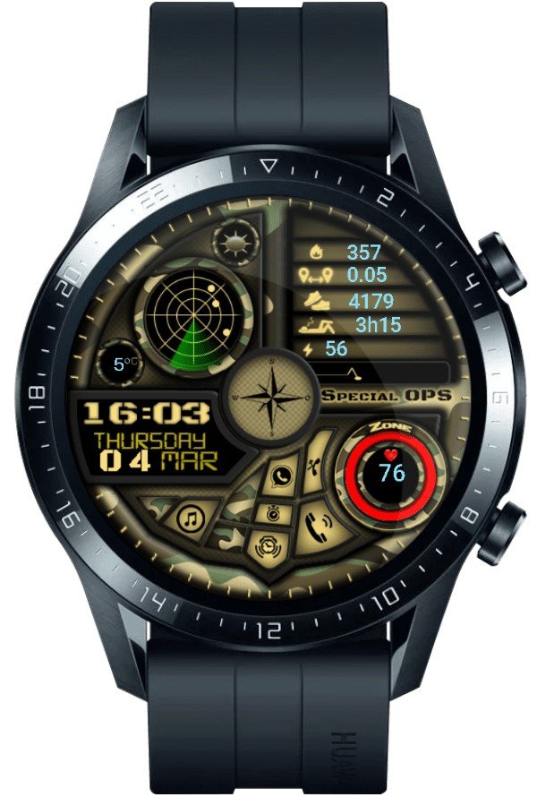 Special OPS animated radar watch face