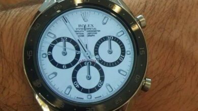 Rolex Daytona white realistic watch face