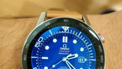 Omega Sea Master analog watch face realistic