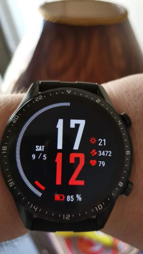 Amazfit ported Red digital watch face