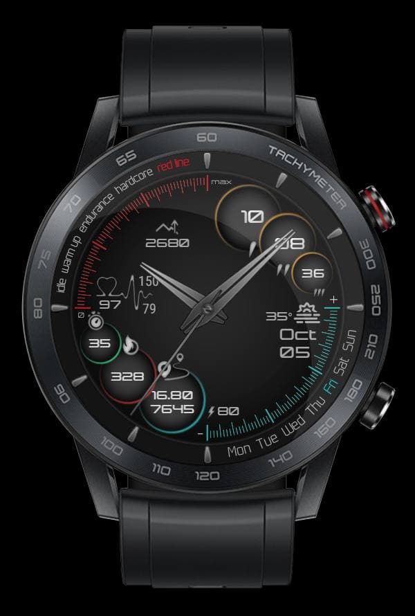 Beautiful crafted hybrid watch face