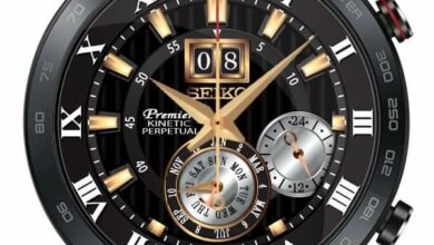 SEIKO PREMIER BLACK realistic watch face