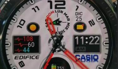 Esfera de reloj portado Casio