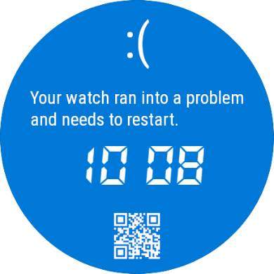 Your watch ran into a Problem watch face