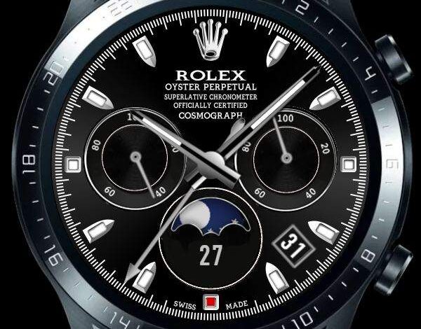 Rolex moon phase watch face