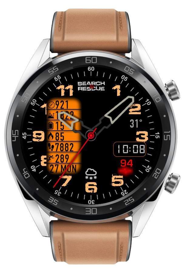 Search and Rescue hybrid watch face