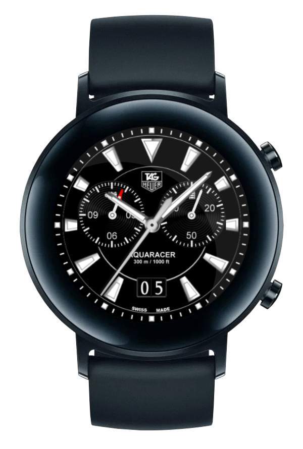 Carrera tag heuer aquaracer realistic watch face for 42mm