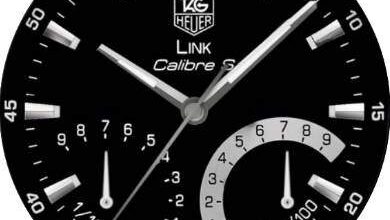 Carrera Tag heuer link caliber watch face