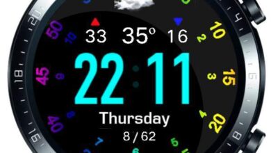 Color changing digital watch face