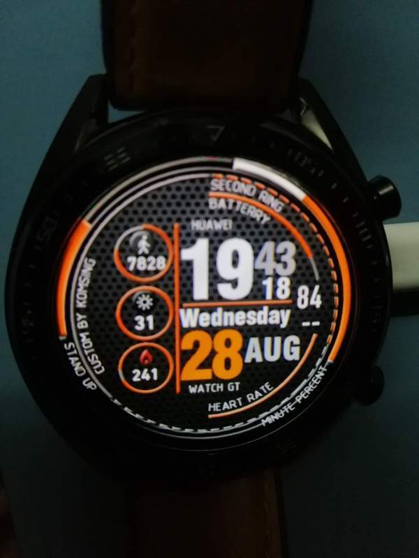 Second ring digital watch face