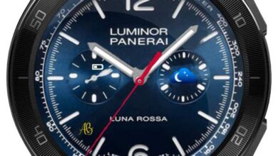 Luminor panerai realistic blue watch face