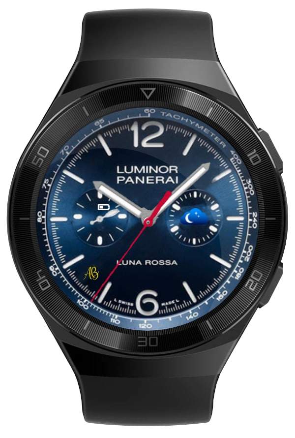 Luminor panerai realistic blue watch face