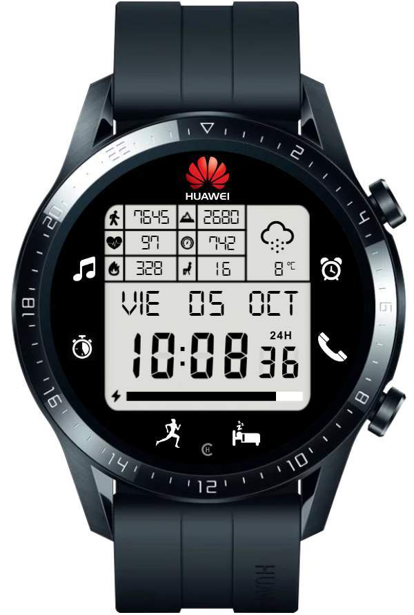 Tema de reloj con pantalla LCD grande