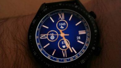 Fossil ported watch face