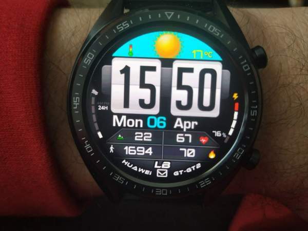 HTC flip time digital watch face