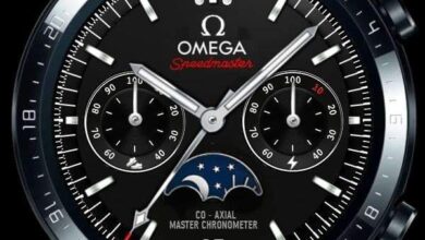 Omega Speedmaster watch face with Moon phase