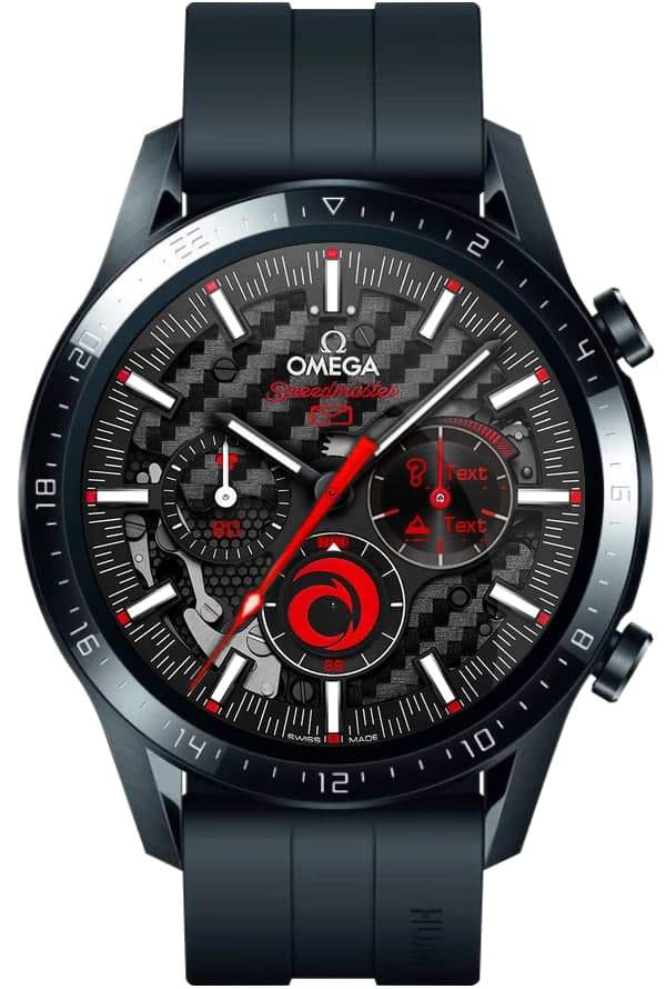Omega Speedmaster darker side of the moon realistic watch face