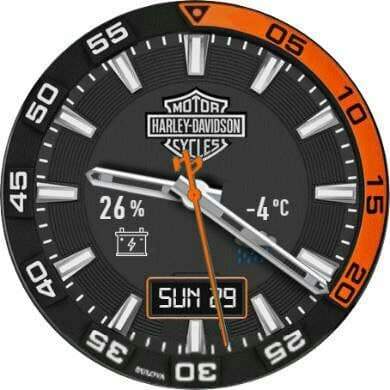 Harley Davidson hybrid watch face