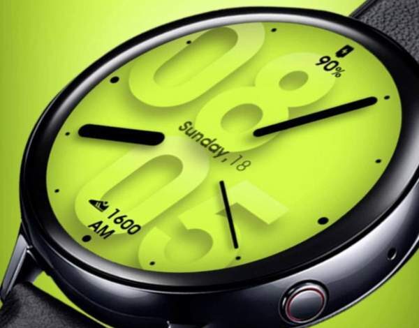 Amazing yellow hybrid watch face