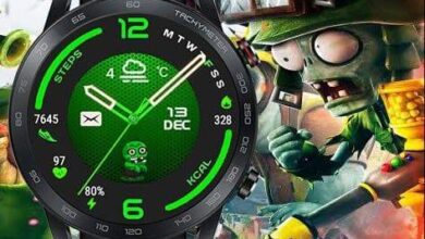 Green Zombies hybrid watch face