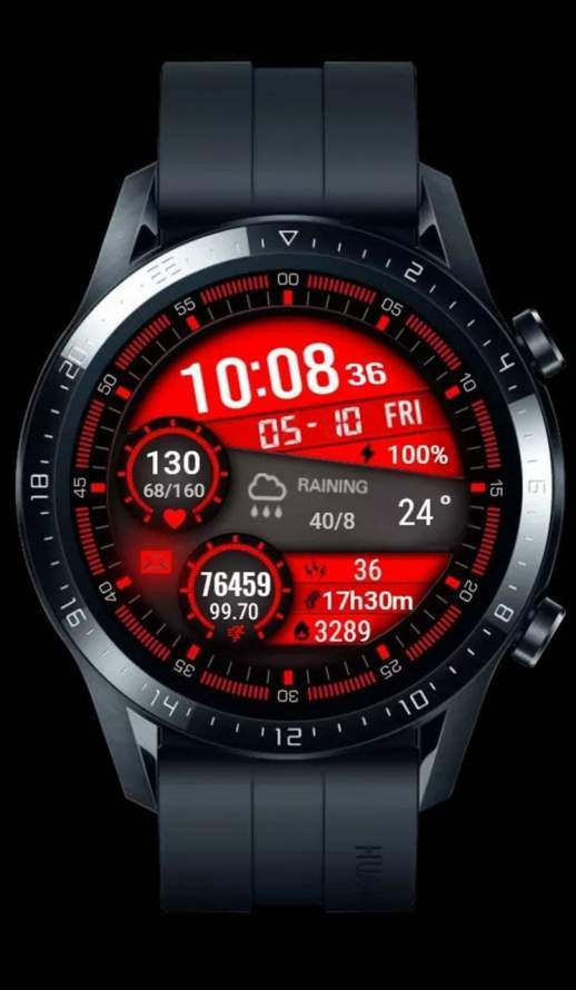 Quite interesting Red digital watch face