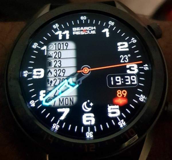 Search and Rescue digital watch face
